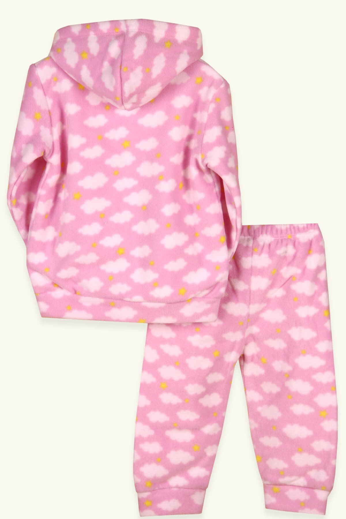 Breeze Kız Bebek Polar Eşofman Takımı Bulutlu Pembe (4 Ay-1 Yaş)