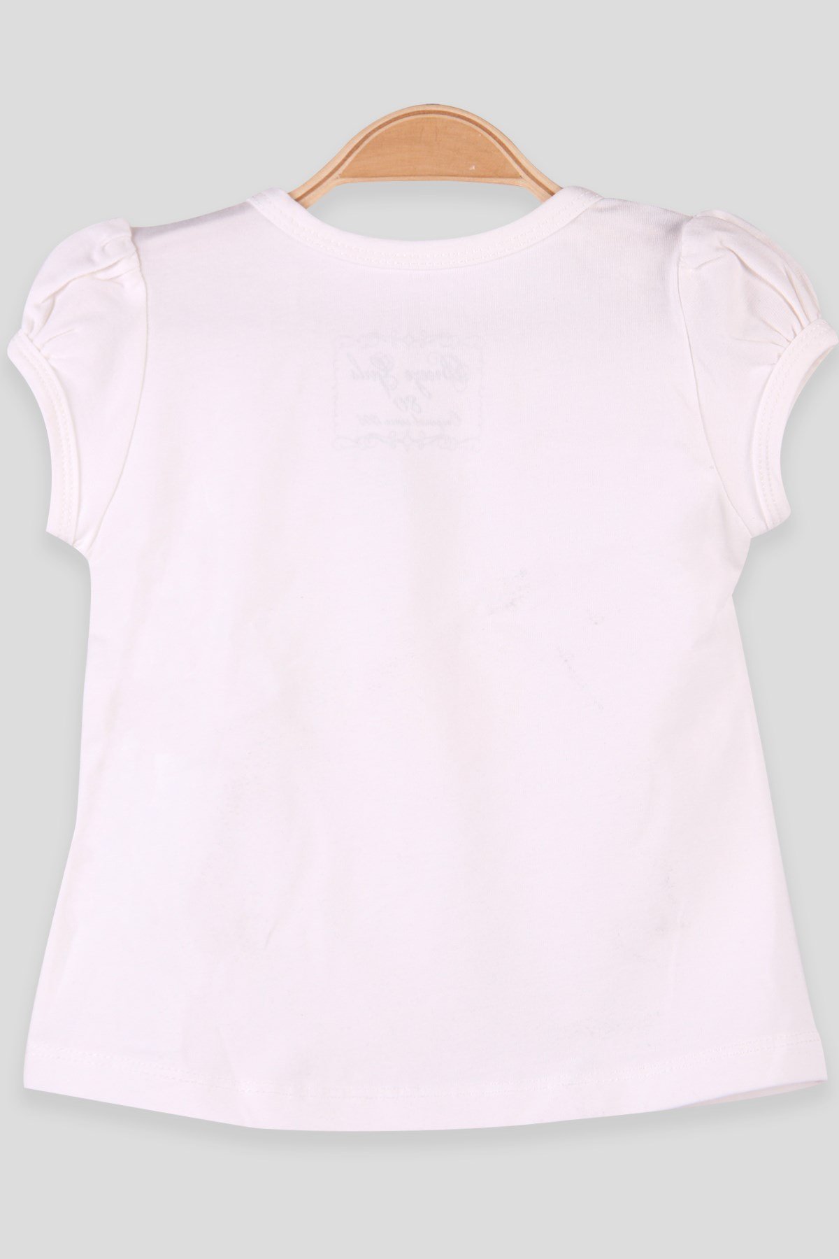 Breeze Kız Bebek Tişört Dantelli Baskılı  Ekru (9 Ay-3 Yaş)