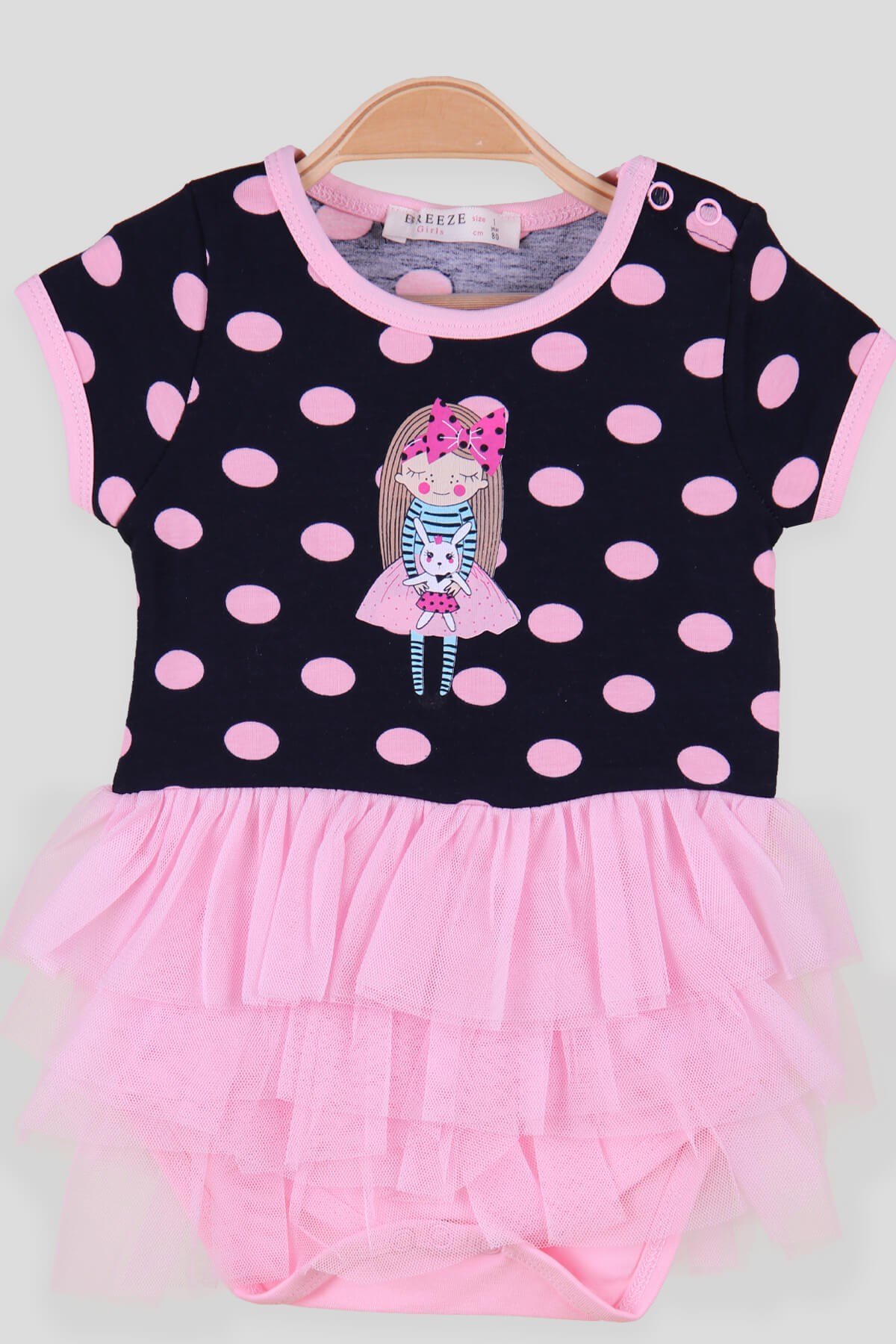Breeze Kız Bebek Zıbın Elbise Tüllü  Pembe (6 Ay-2 Yaş)
