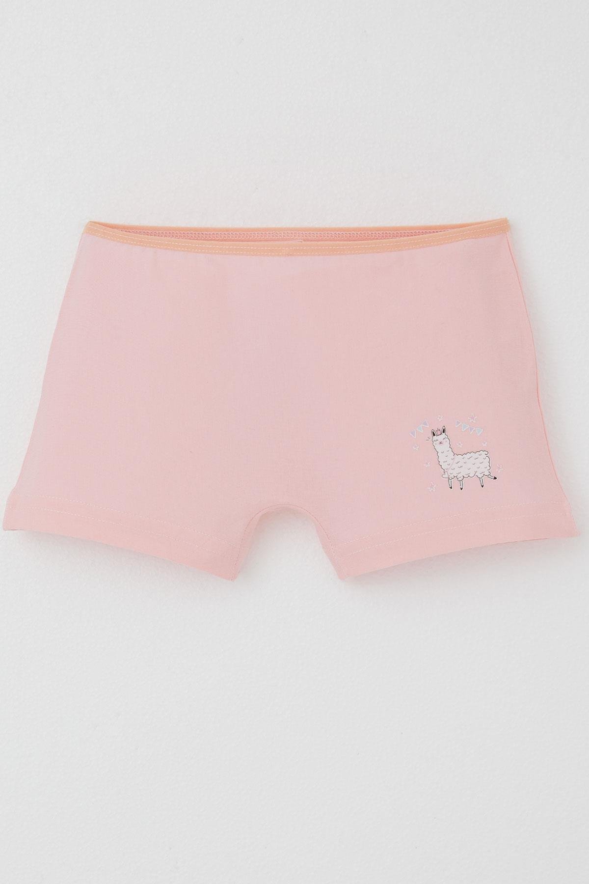 Breeze Kız Çocuk Boxer Kuzucuk Baskılı Pembe (5 Yaş)