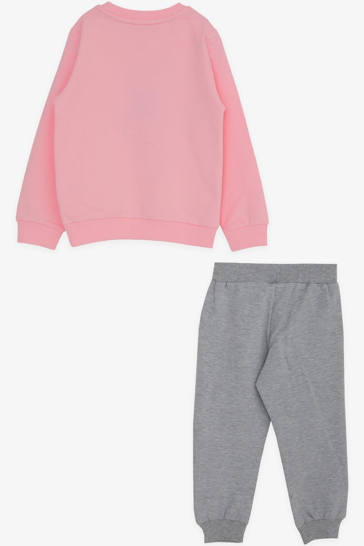 Breeze Kız Çocuk Eşofman Takımı Şapka Aksesuarlı Pembe (1-4 Yaş)