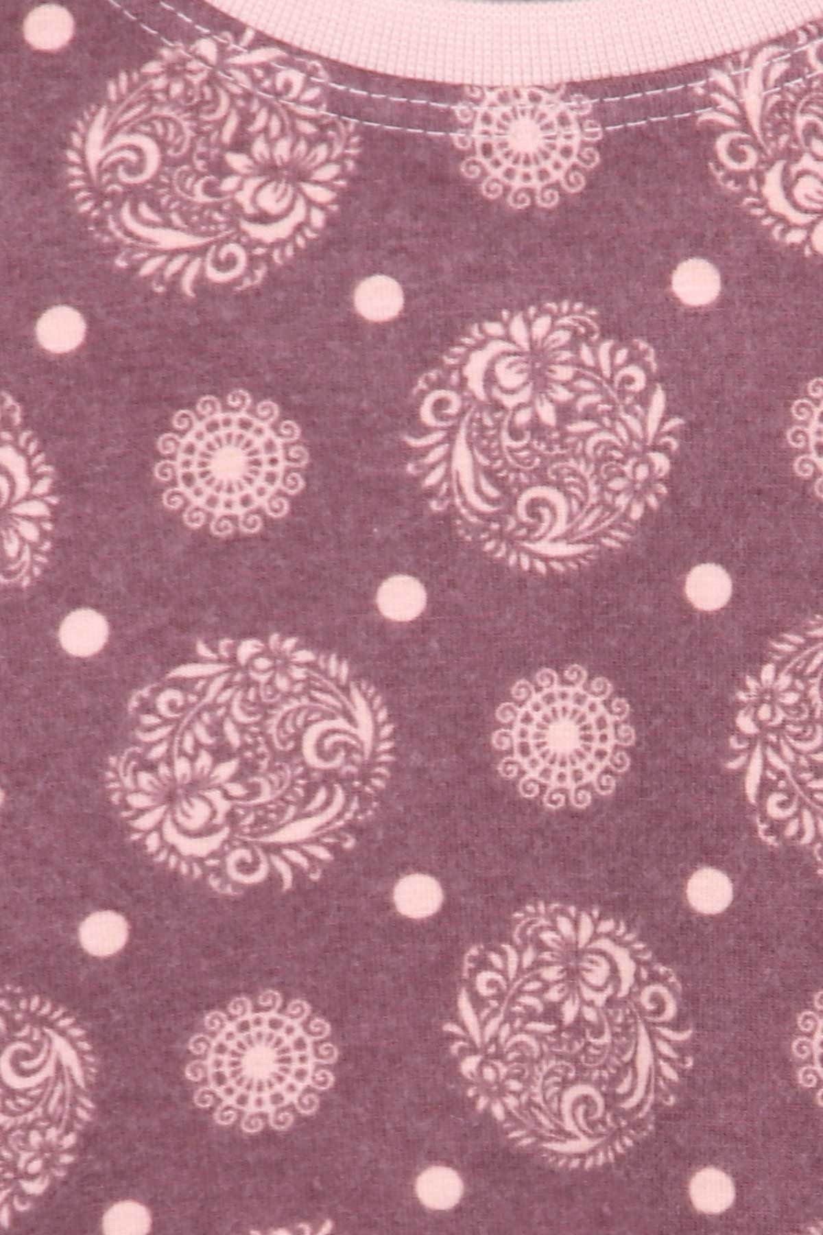 Breeze Kız Çocuk Pijama Takımı Desenli Vizon (4-8 Yaş)