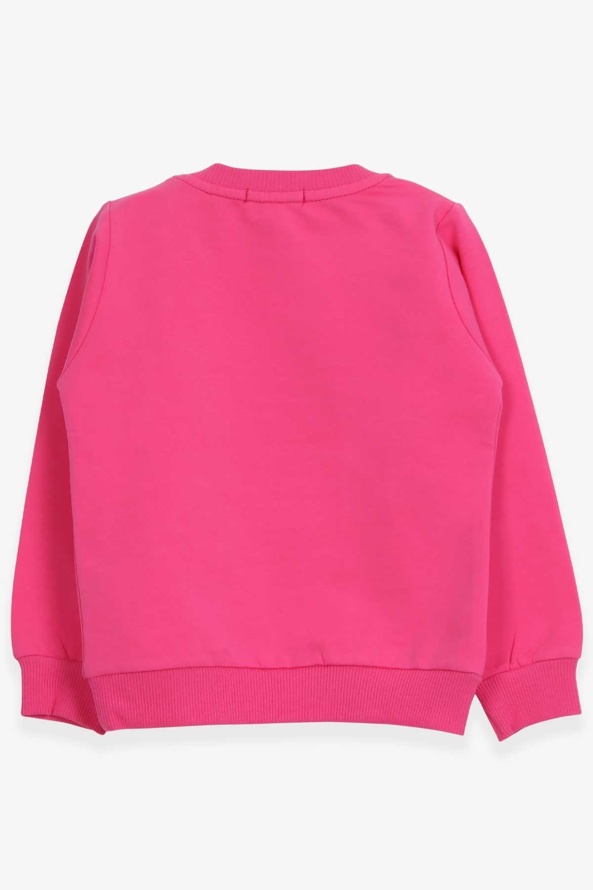 Breeze Kız Çocuk Sweatshirt Baskılı Pullu Unicorn Pembe (2-6 Yaş)