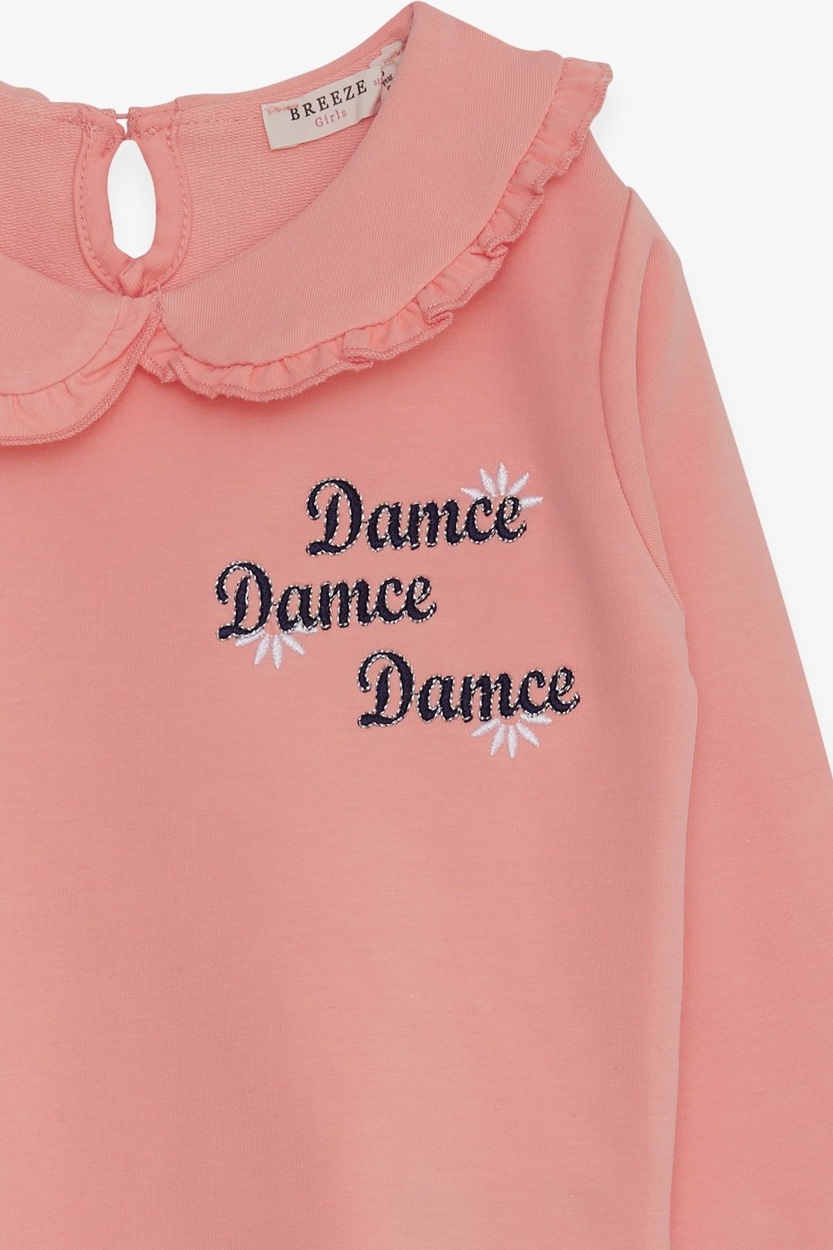 Breeze Kız Çocuk Sweatshirt Bebe Yaka Somon (1.5-5 Yaş)