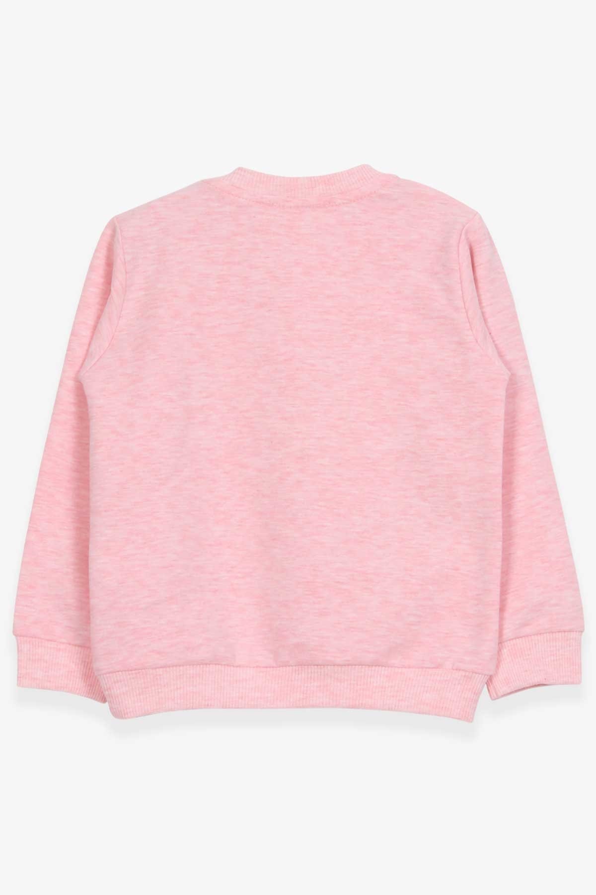 Breeze Kız Çocuk Sweatshirt Şemsiyeli Kız Baskılı Somon Melanj (1.5-5 Yaş)