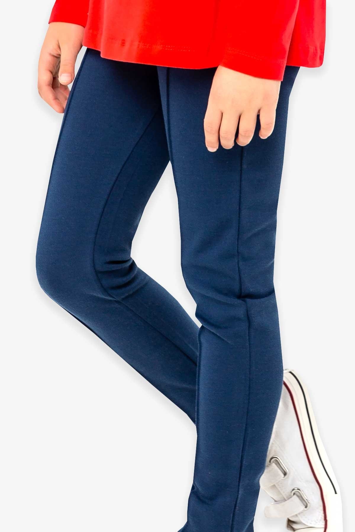 Breeze Kiz Çocuk Tayt Pantolon Lacivert (8-14 Yaş)