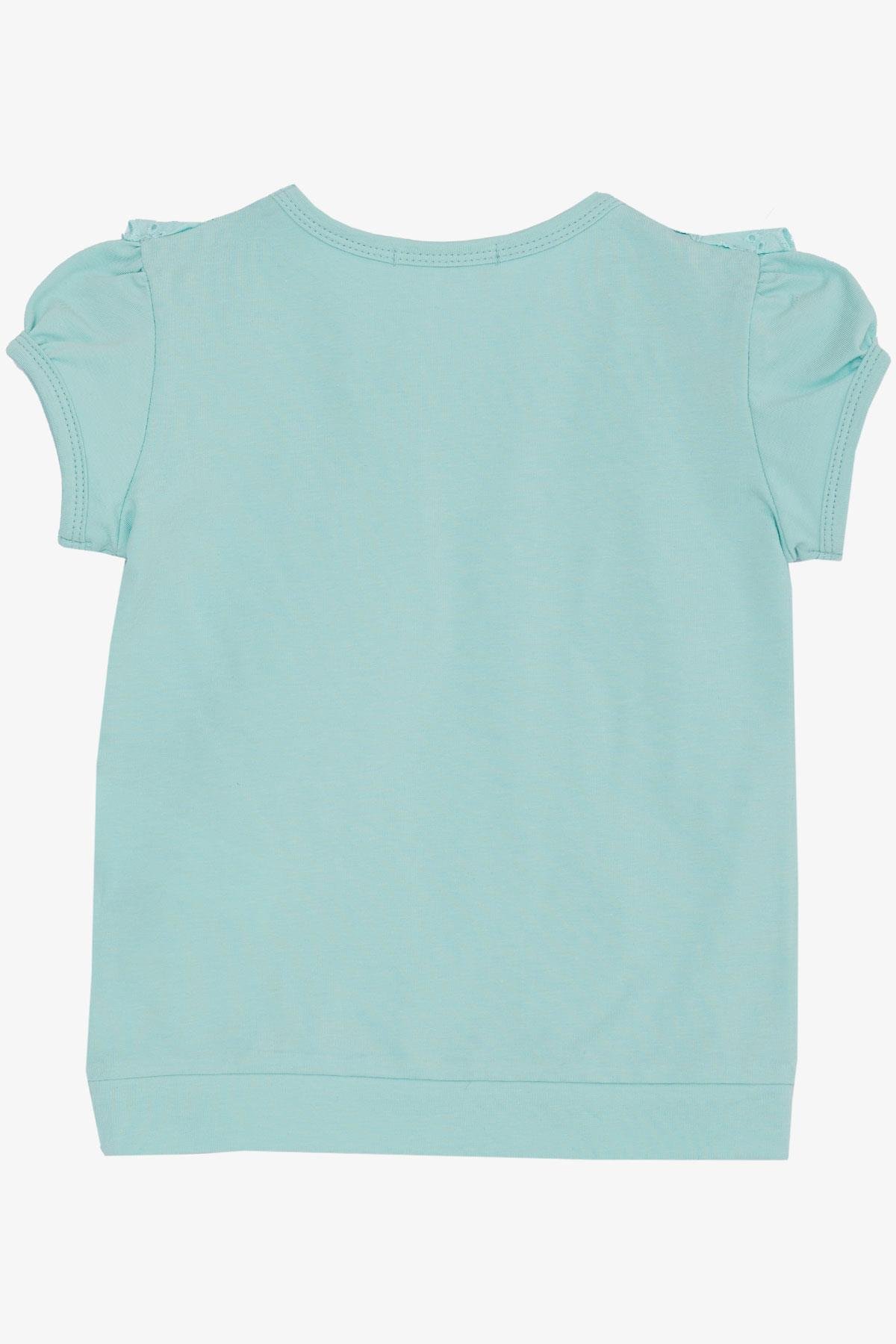 Breeze Kız Çocuk Tişört Güpürlü Su Yeşili (1.5-5 Yaş)