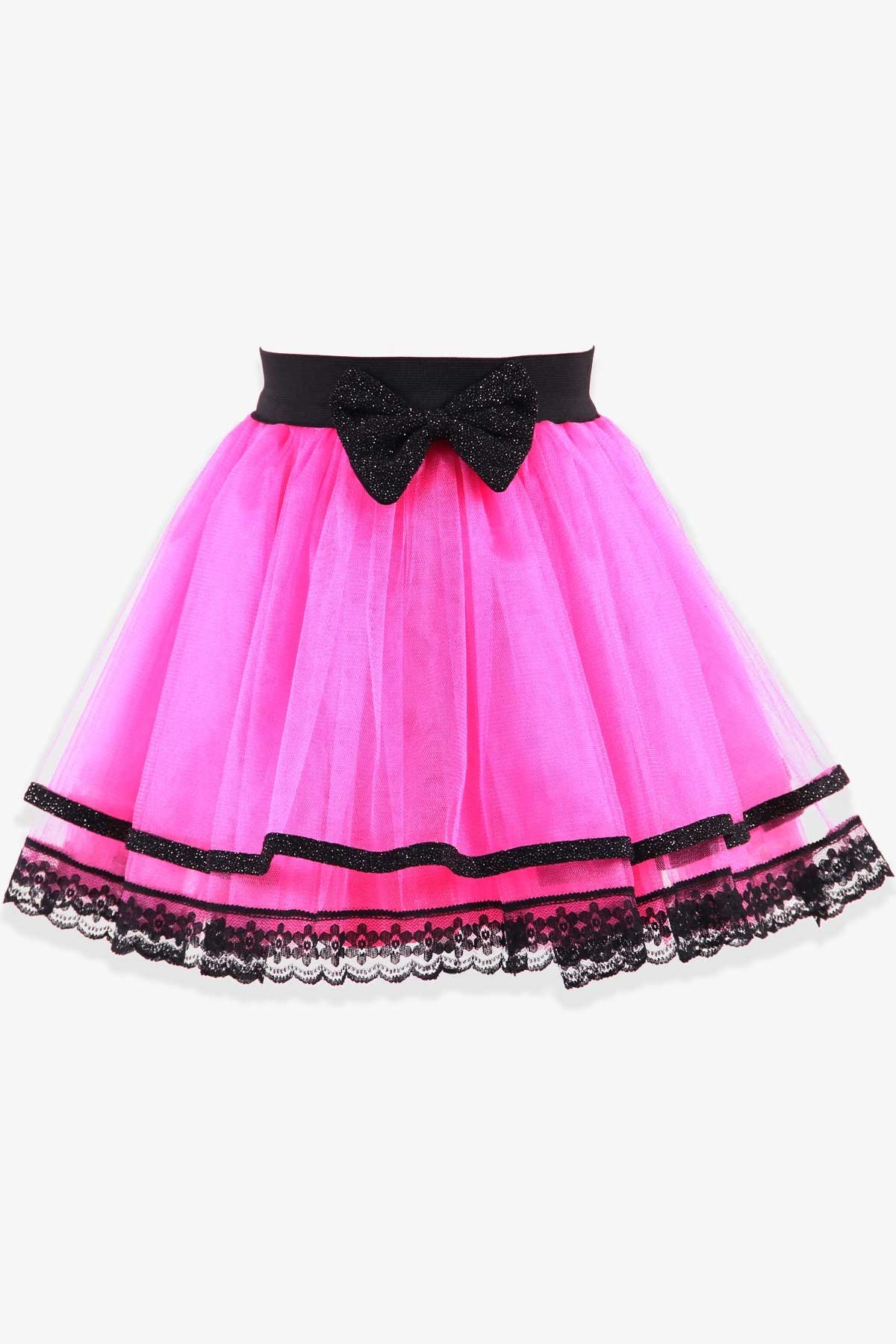 Breeze Kız Çocuk Tütü Etek Fiyonklu Neon Pembe (8-14 Yaş)