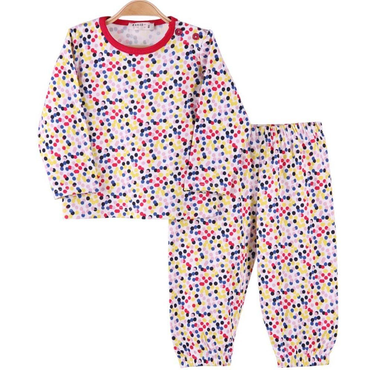 Kız Çocuk Puantiyeli Pijama Takımı Breeze  Karışık Renk