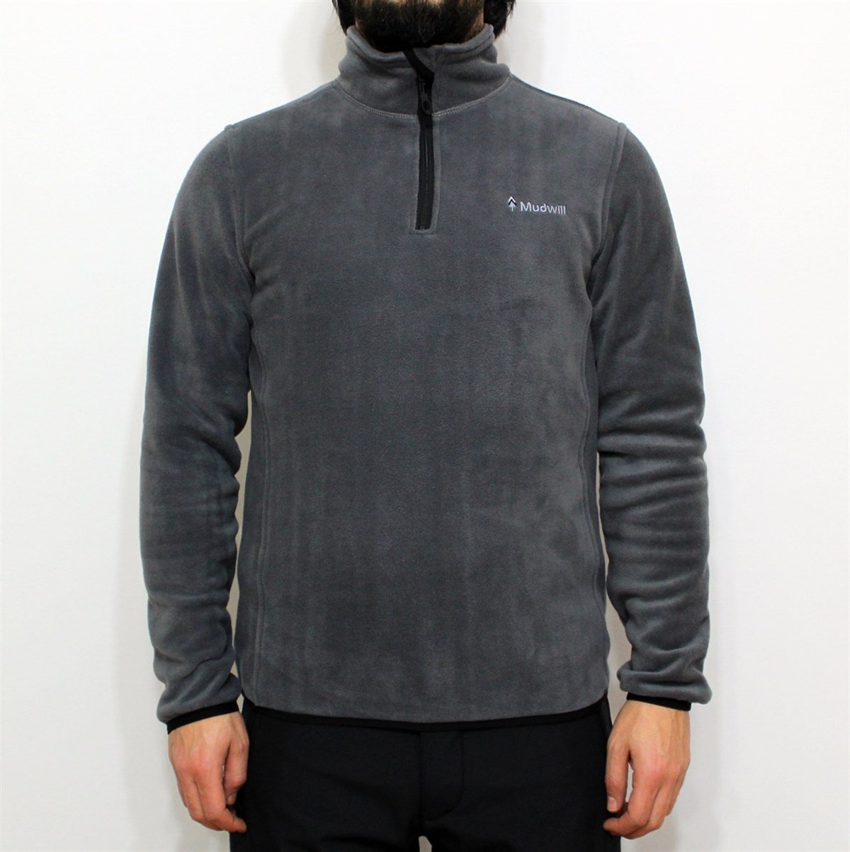 Mudwill Erkek Mikro Polar Sweatshirt-Gri