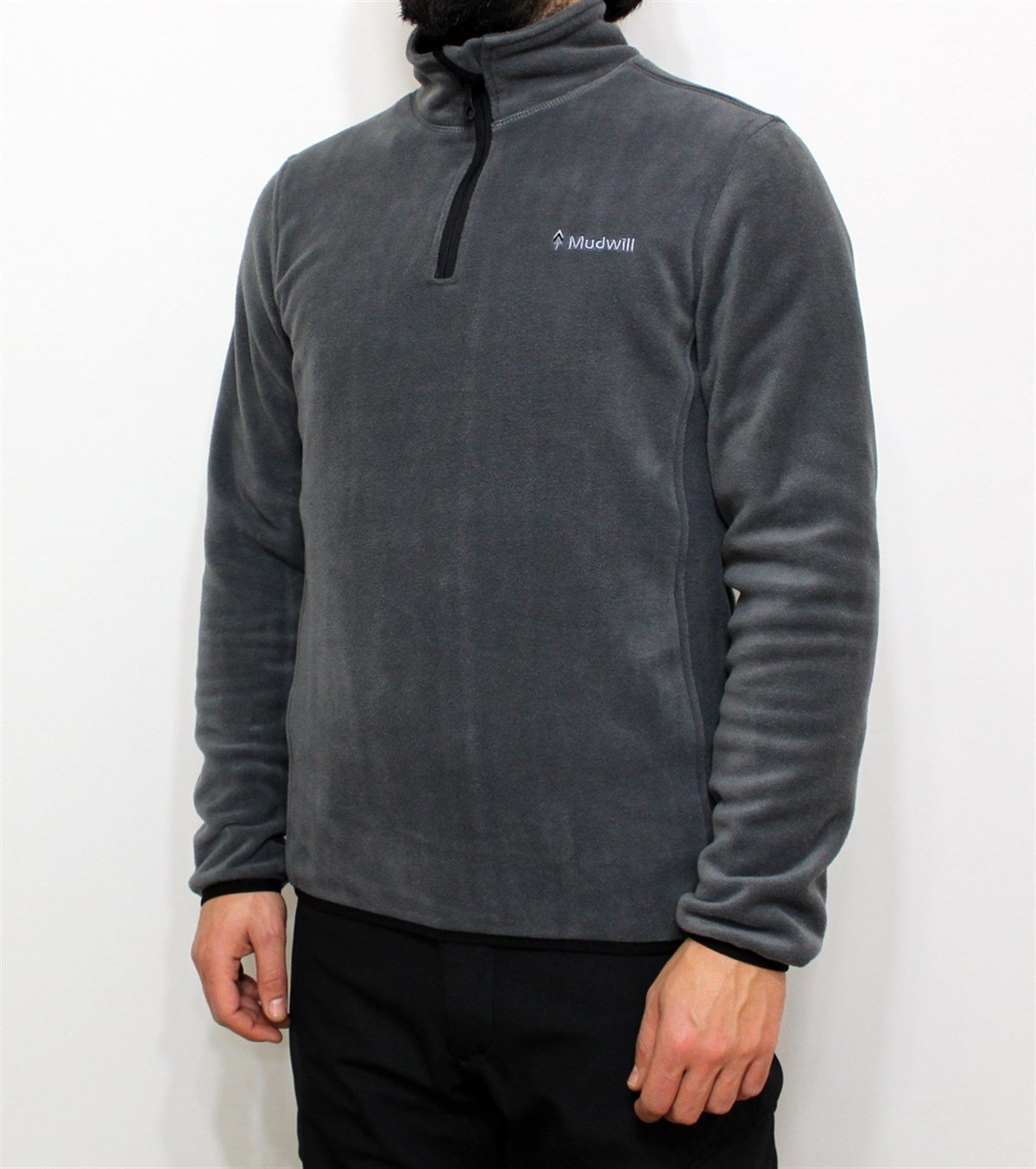 Mudwill Erkek Mikro Polar Sweatshirt-Gri