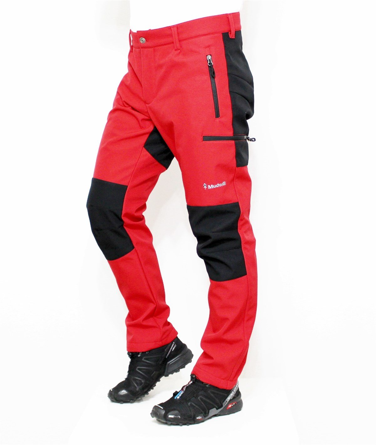 Mudwill Hiker500 Kışlık Softshell Pantolon-Kırmızı Siyah