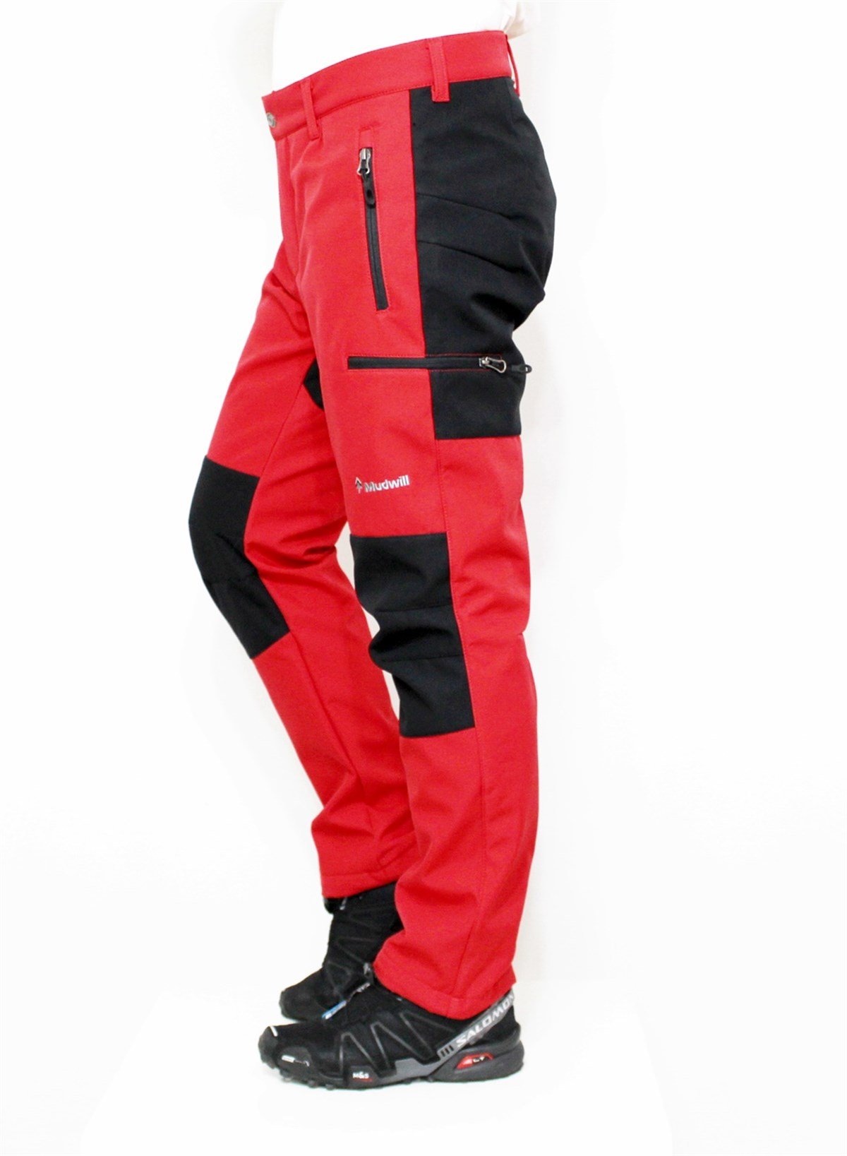 Mudwill Hiker500 Kışlık Softshell Pantolon-Kırmızı Siyah