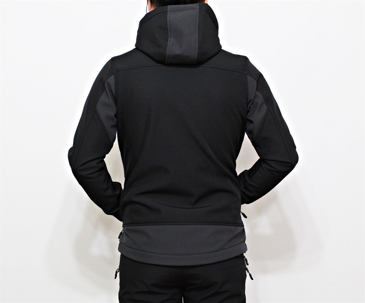Mudwill Outdoor Softshell Erkek Mont Ceket-Gri Siyah