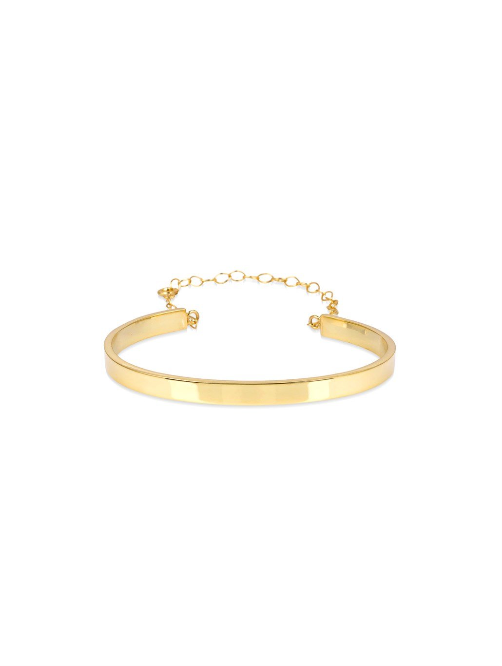 Gold Plaka Bileklik 925 Ayar Gümüş