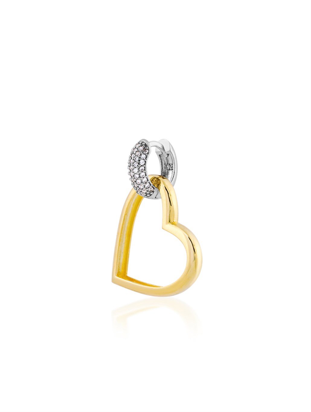 Heart Küpe 925 Ayar Gümüş