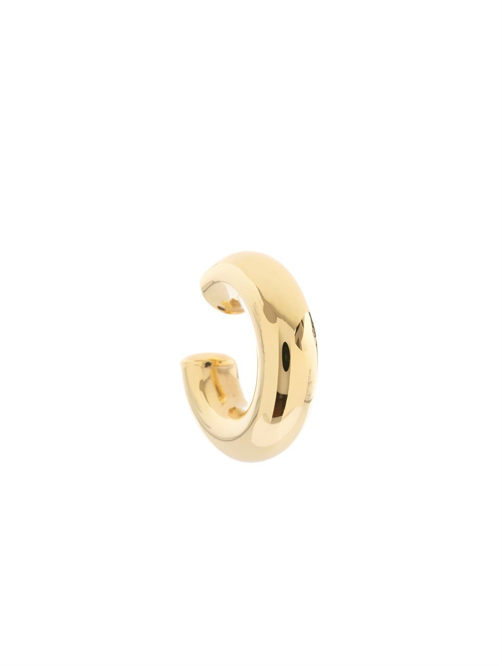 Kalın Gold Kıkırdak Küpe 925 Ayar Gümüş