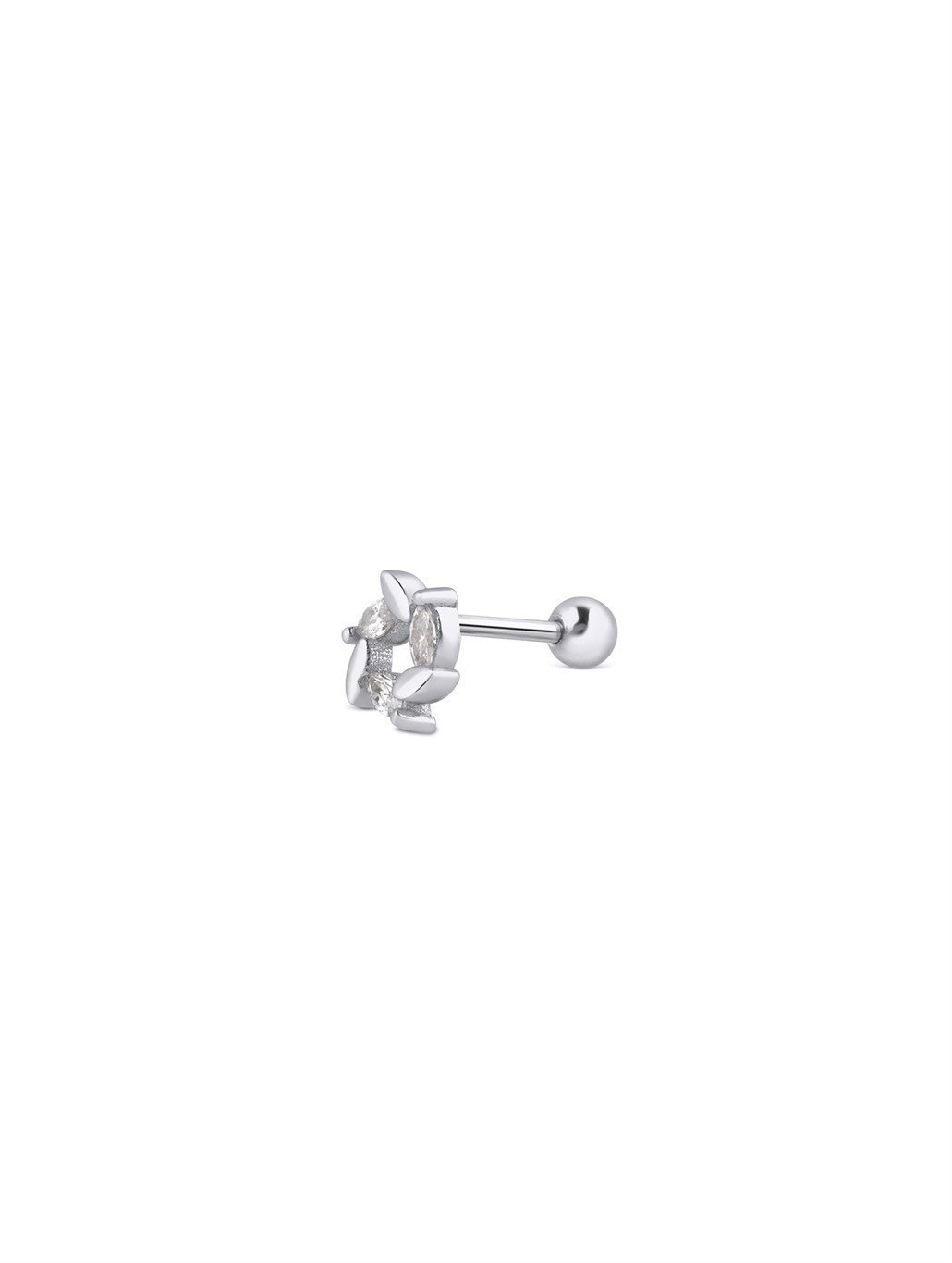 Yaprak Piercing 925 Ayar Gümüş