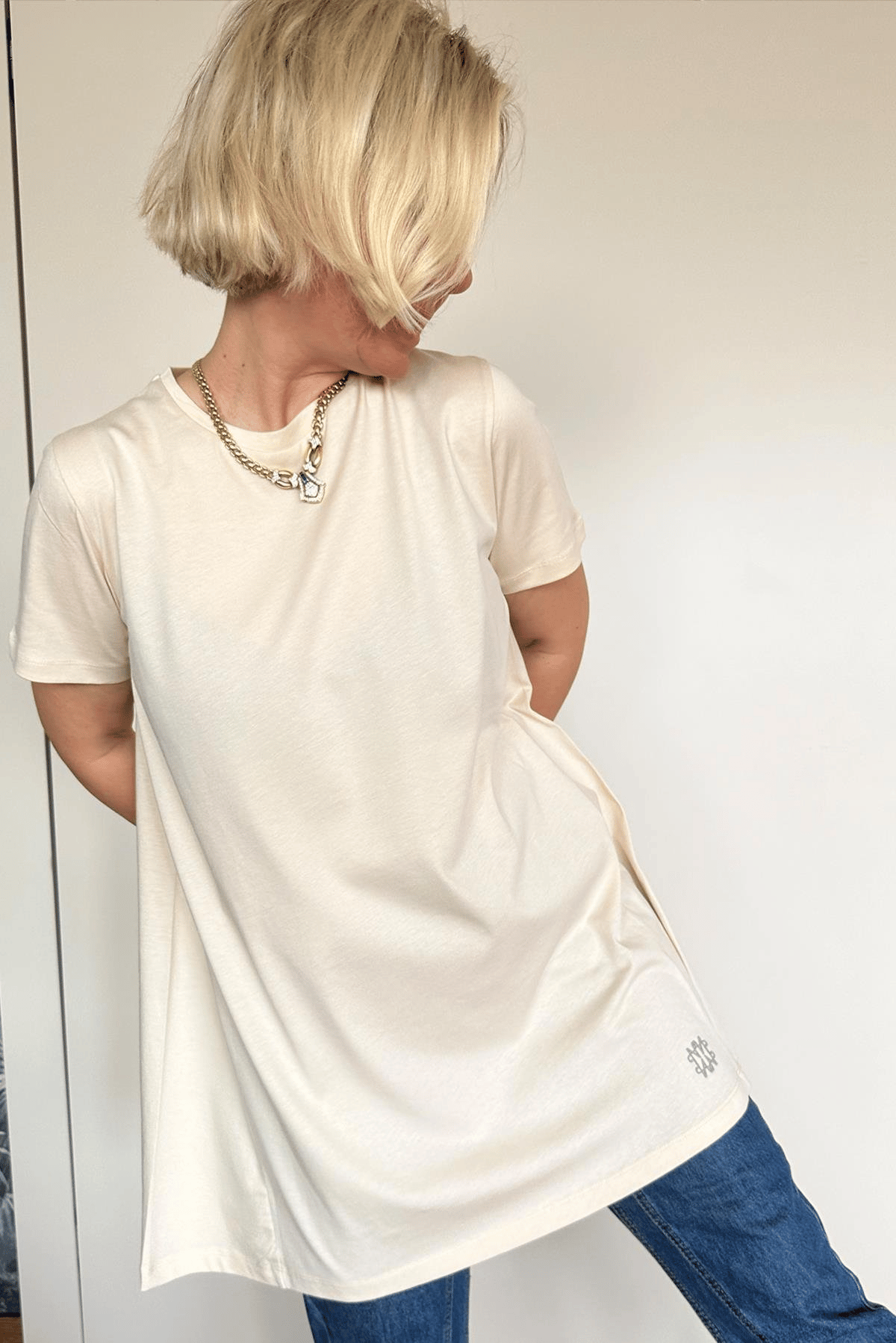 NOİ COTTON SUPREM SIMPLİCİTY KISA KOL BLUZ