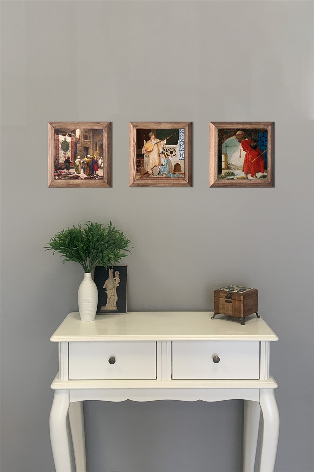 MASİF ÇERÇEVELİ 3'LÜ DOĞALTAŞ TABLO PANO OSCAR STONE DECOR / 3PRMT-40-0004