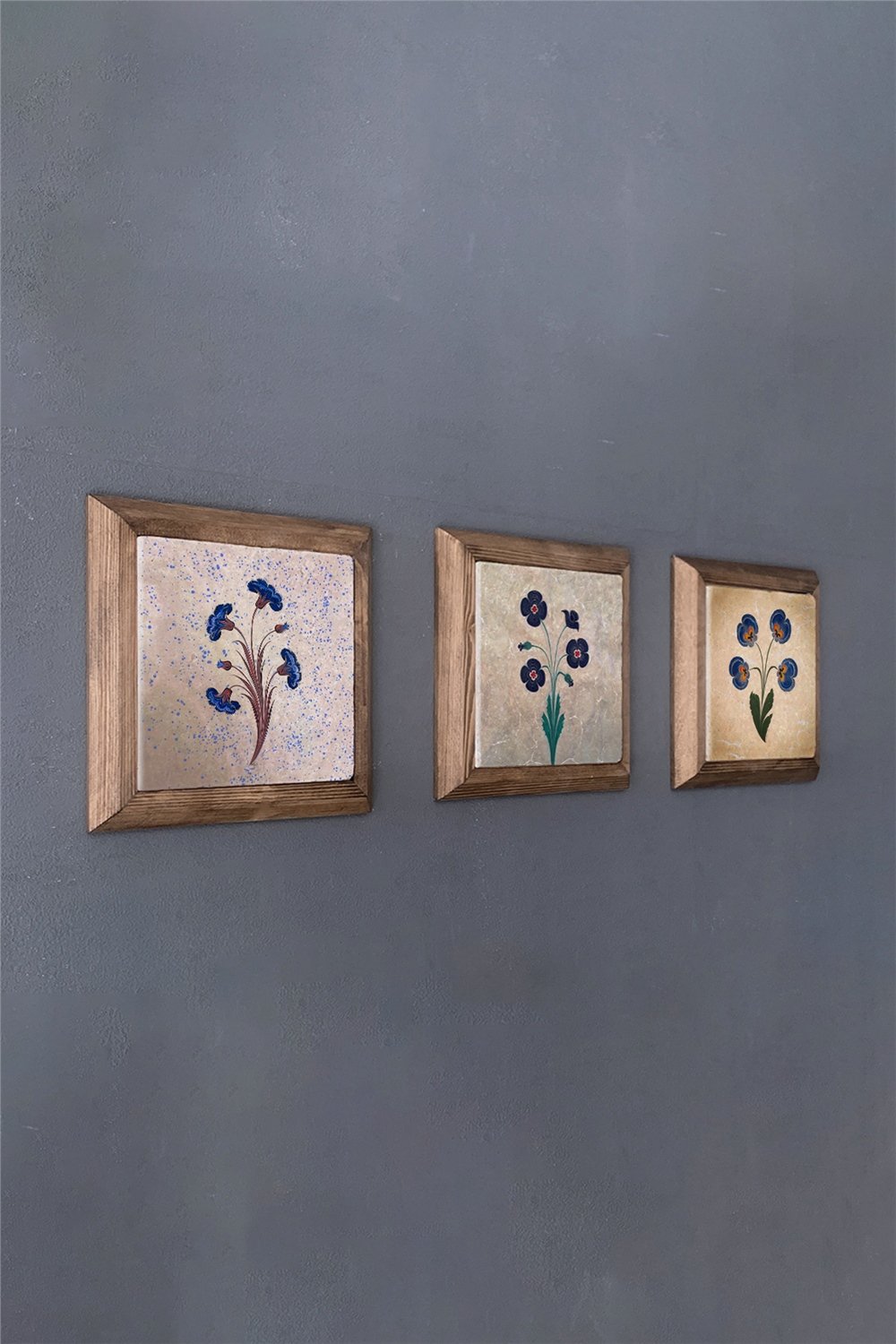 MASİF ÇERÇEVELİ 3'LÜ DOĞALTAŞ TABLO PANO OSCAR STONE DECOR / 3PRMT-40-0007
