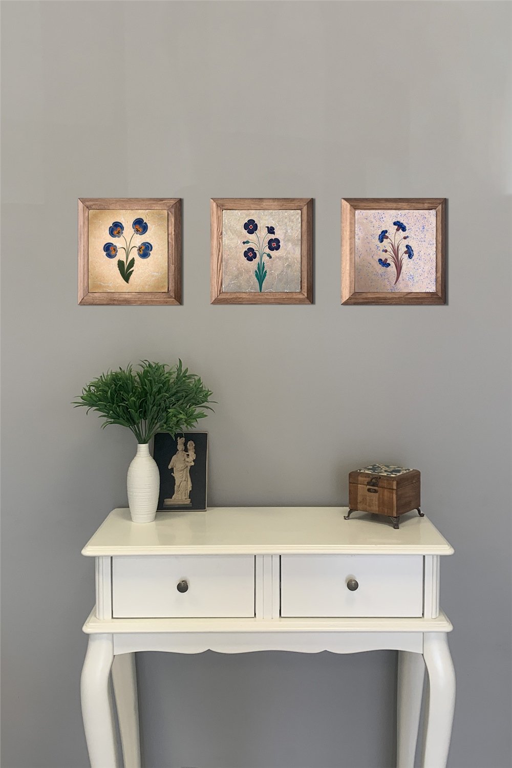 MASİF ÇERÇEVELİ 3'LÜ DOĞALTAŞ TABLO PANO OSCAR STONE DECOR / 3PRMT-40-0007