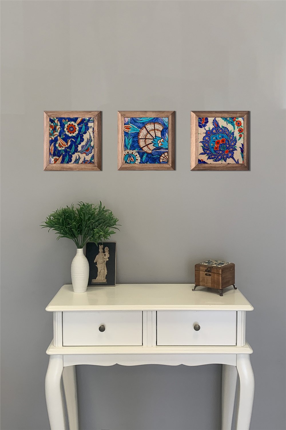 MASİF ÇERÇEVELİ 3'LÜ DOĞALTAŞ TABLO PANO OSCAR STONE DECOR / 3PRMT-40-0043