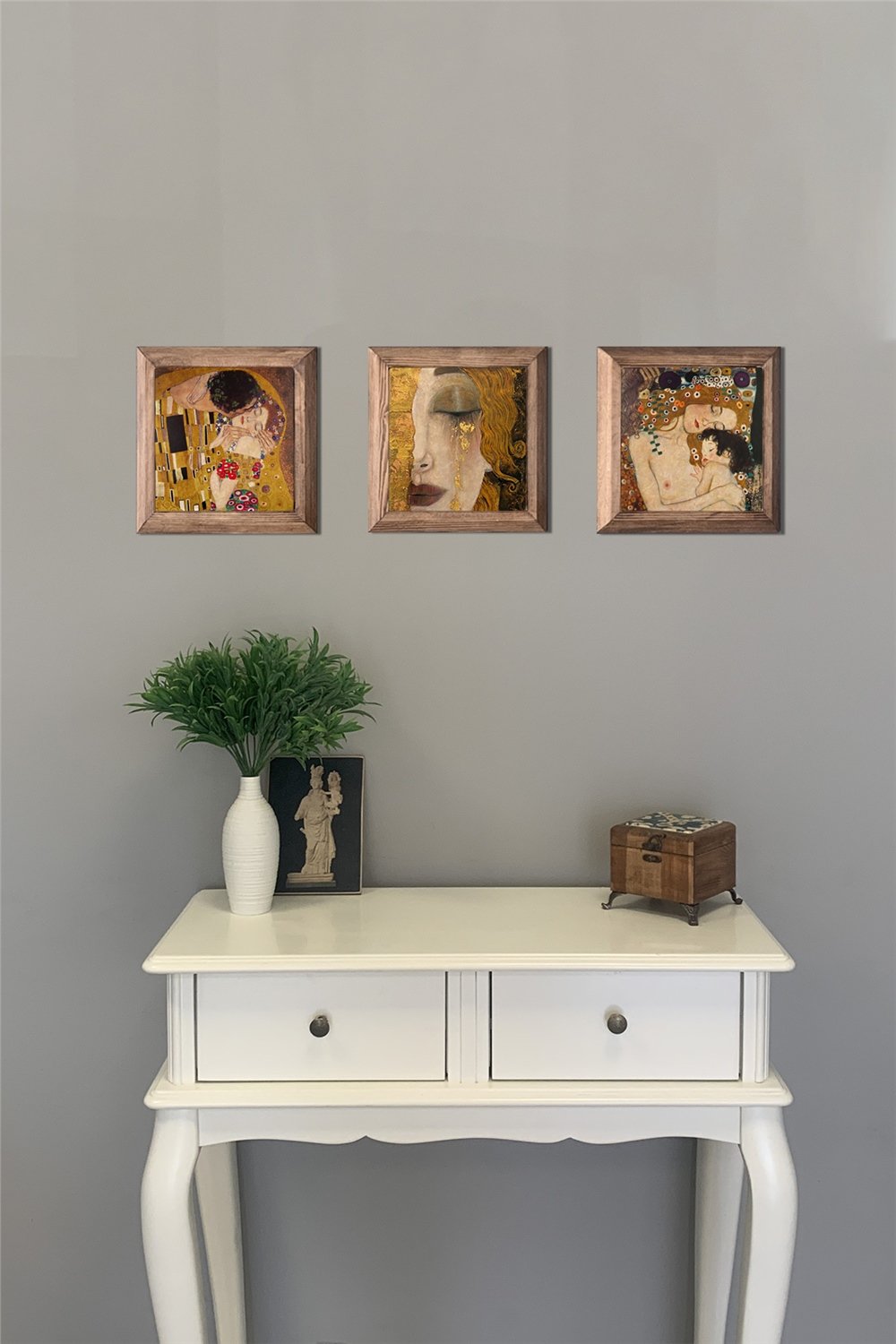 MASİF ÇERÇEVELİ 3'LÜ DOĞALTAŞ TABLO PANO OSCAR STONE DECOR / 3PRMT-40-0275