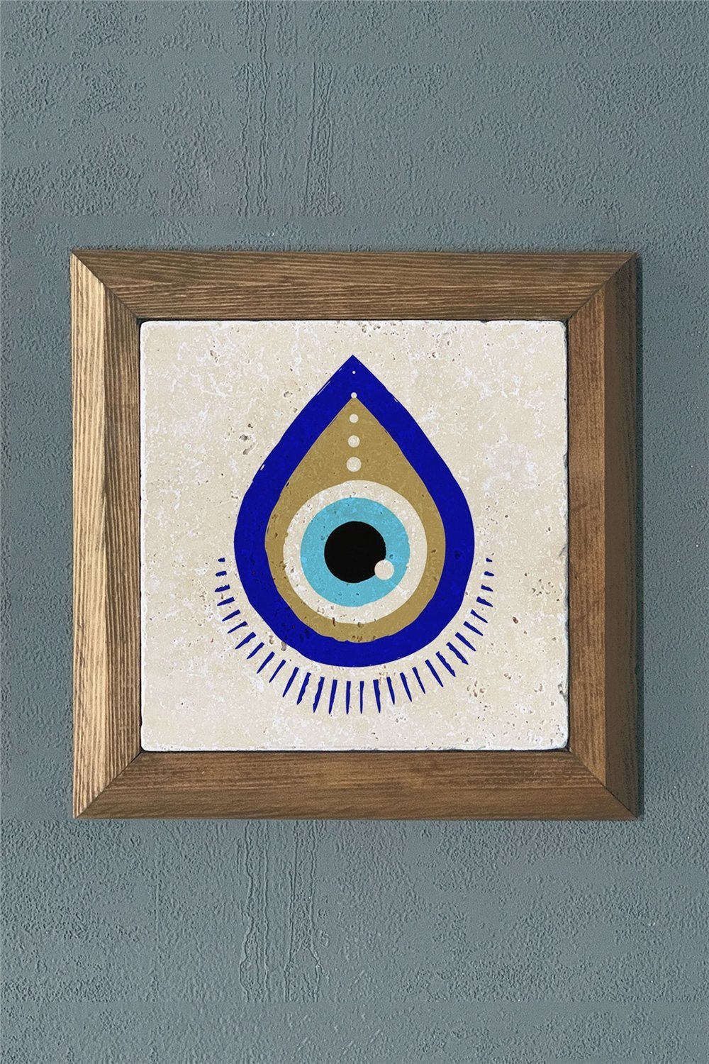 MASİF ÇERÇEVELİ DOĞALTAŞ TABLO PANO OSCAR STONE DECOR 28x28 cm / PRMT2020-1501