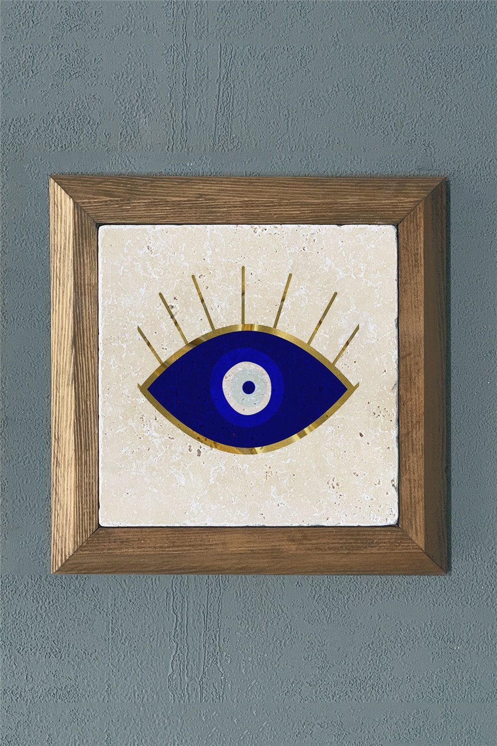 MASİF ÇERÇEVELİ DOĞALTAŞ TABLO PANO OSCAR STONE DECOR 28x28 cm / PRMT2020-1517