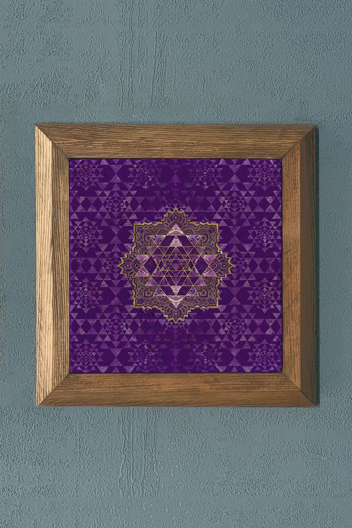Masif Çerçeveli Taş Tablo-Duvar Dekoru- Oscar Stone Decor 28X28 CM