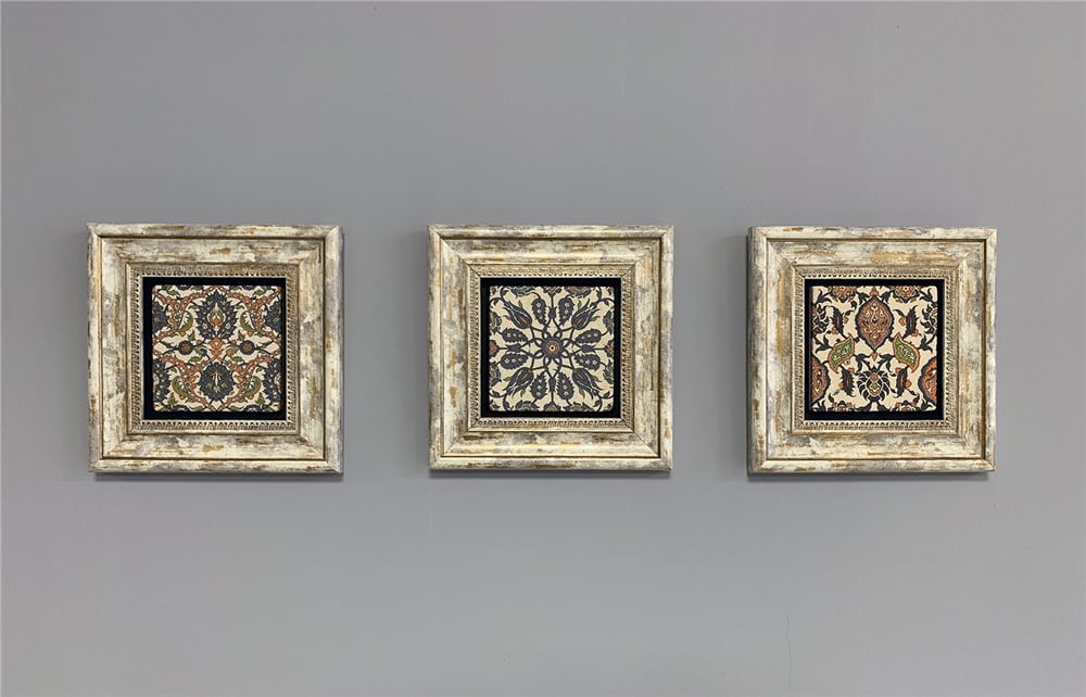 OSCAR STONE DECOR 3'lü ÇERÇEVELİ DOĞALTAŞ DUVAR DEKORU / 3CDD-40-318 (WALL DECOR)