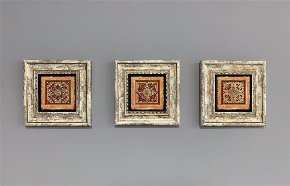 OSCAR STONE DECOR 3'lü ÇERÇEVELİ DOĞALTAŞ DUVAR DEKORU / 3CDD-40-321 (WALL DECOR)