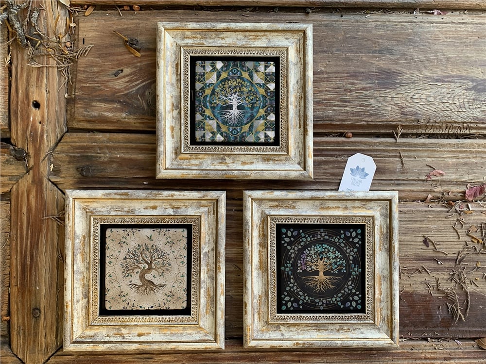 OSCAR STONE DECOR 3'lü ÇERÇEVELİ DOĞALTAŞ DUVAR DEKORU / 3CDD-40-247 (WALL DECOR)