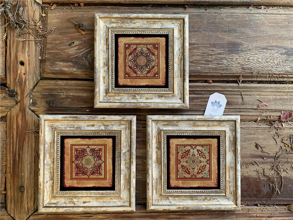 OSCAR STONE DECOR 3'lü ÇERÇEVELİ DOĞALTAŞ DUVAR DEKORU / 3CDD-40-321 (WALL DECOR)