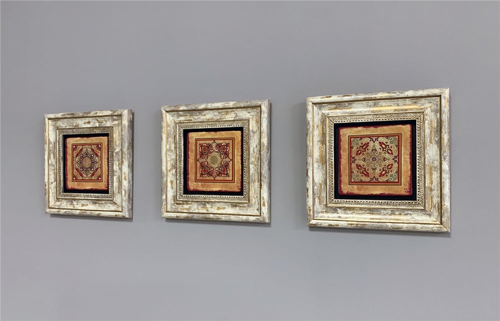 OSCAR STONE DECOR 3'lü ÇERÇEVELİ DOĞALTAŞ DUVAR DEKORU / 3CDD-40-321 (WALL DECOR)