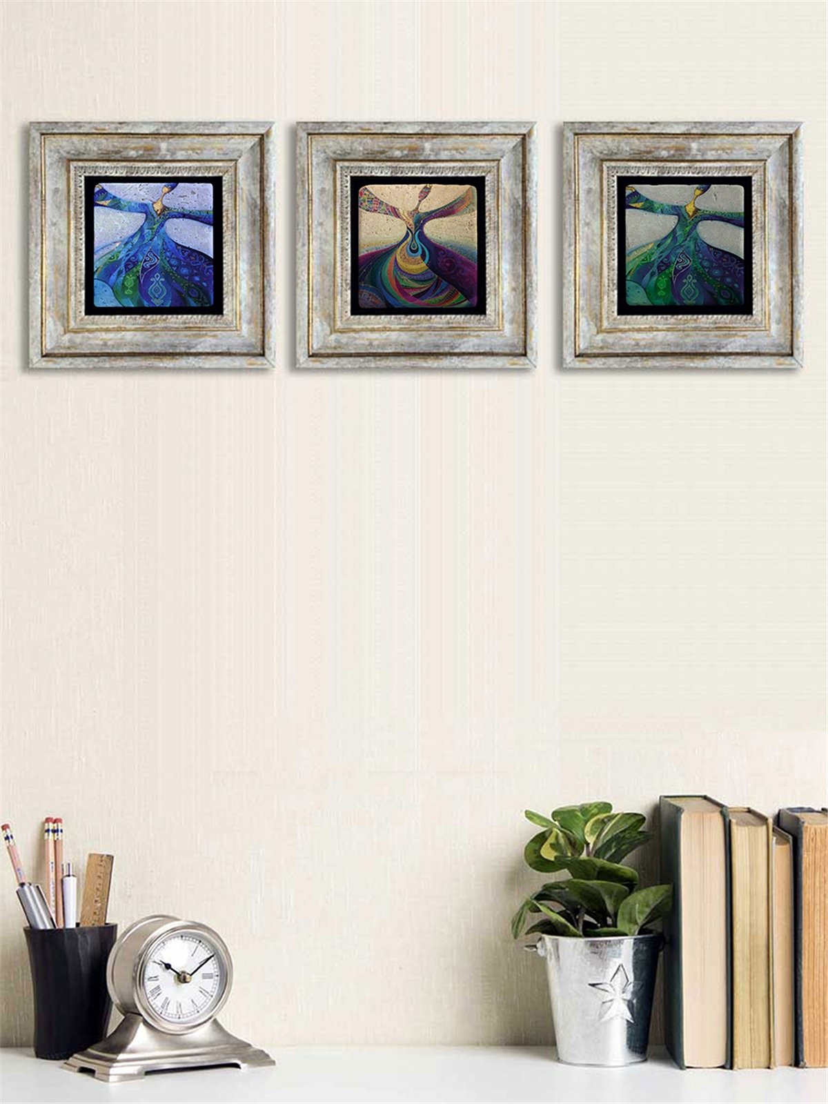 OSCAR STONE DECOR 3'lü ÇERÇEVELİ DOĞALTAŞ DUVAR DEKORU / 3CDD-40-050 (WALL DECOR)