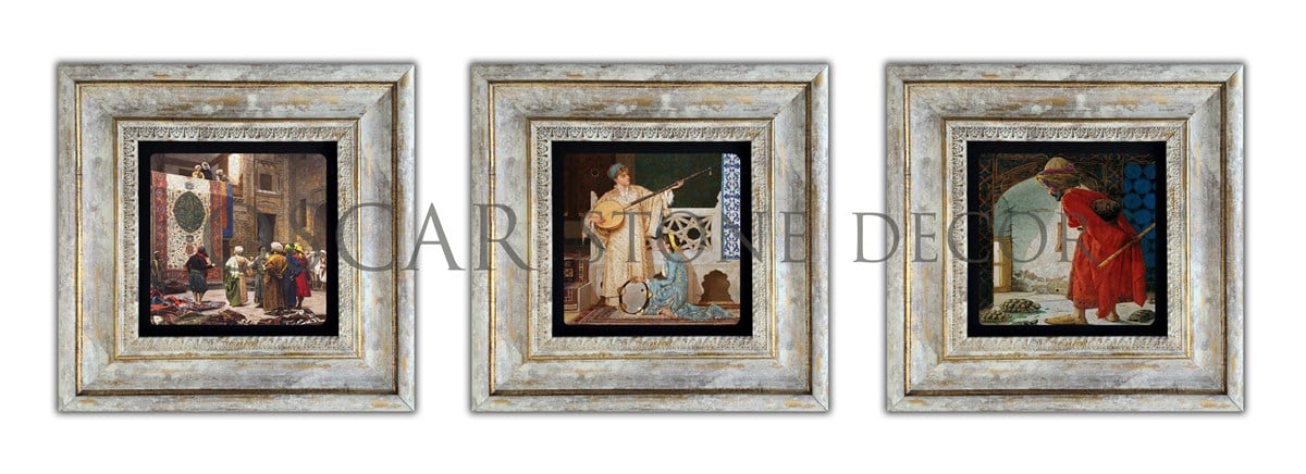 OSCAR STONE DECOR 3'lü ÇERÇEVELİ DOĞALTAŞ DUVAR DEKORU / 3CDD-10-001 (WALL DECOR)