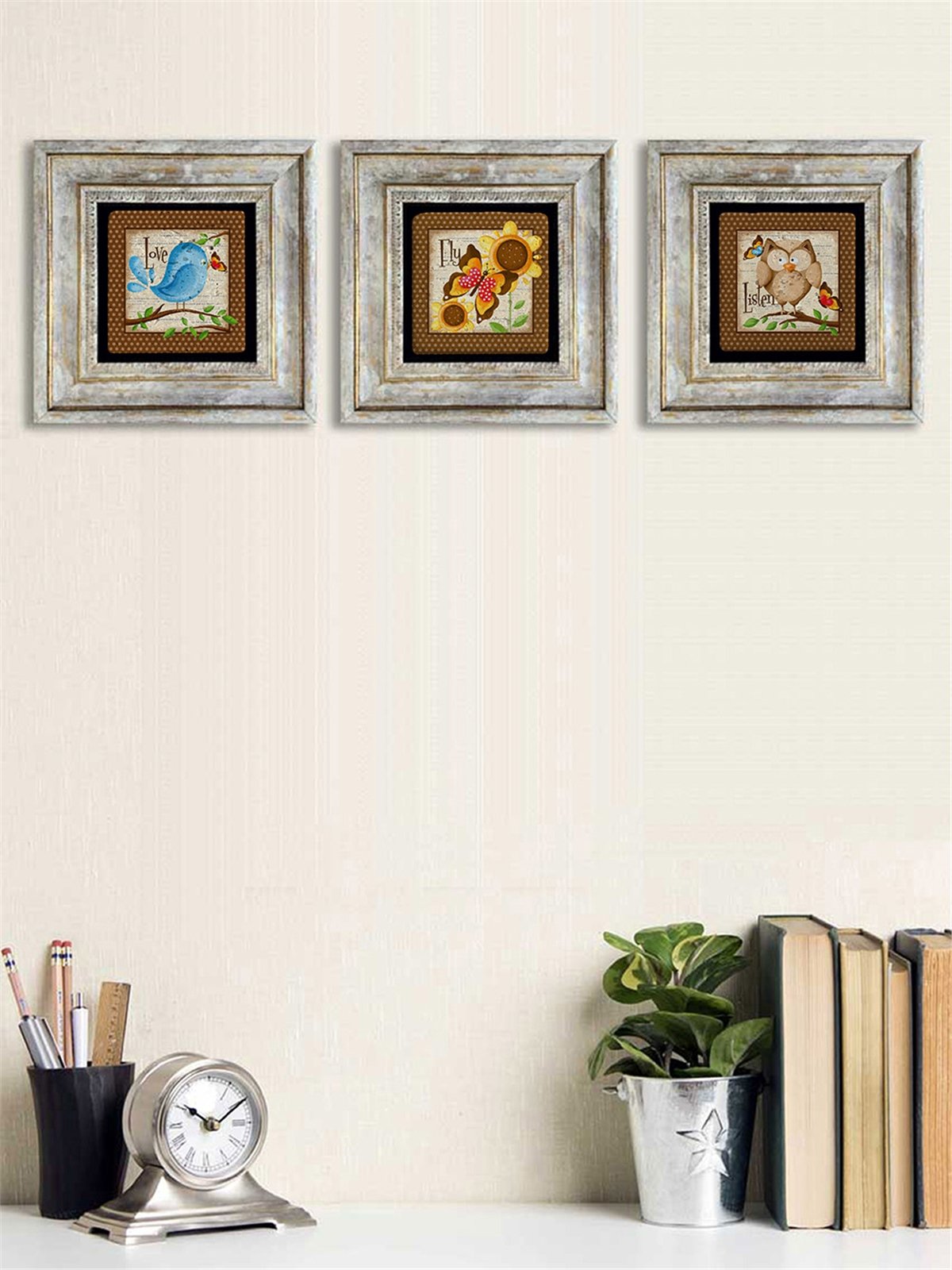 OSCAR STONE DECOR 3'lü ÇERÇEVELİ DOĞALTAŞ DUVAR DEKORU / 3CDD-40-075 (WALL DECOR)