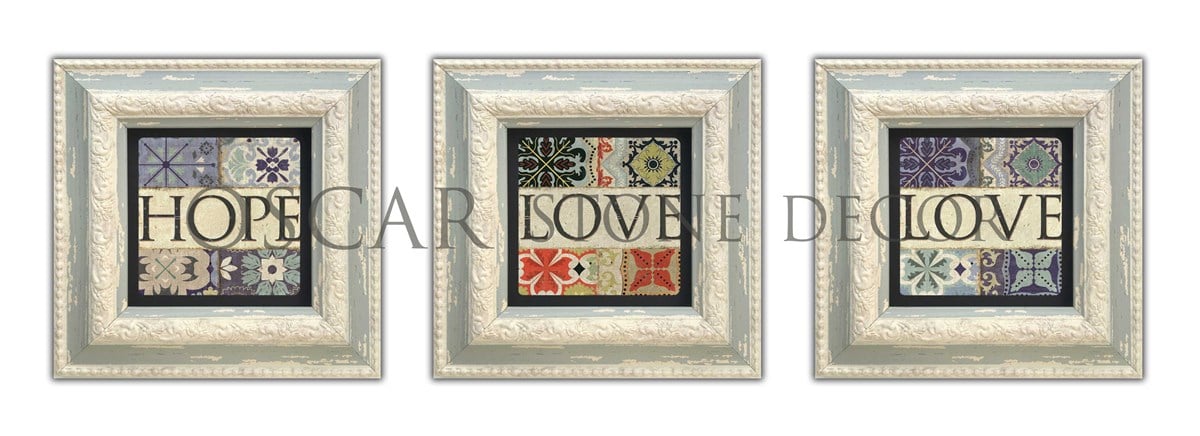 OSCAR STONE DECOR 3'lü ÇERÇEVELİ DOĞALTAŞ DUVAR DEKORU / 3CDD-10-001 (WALL DECOR)