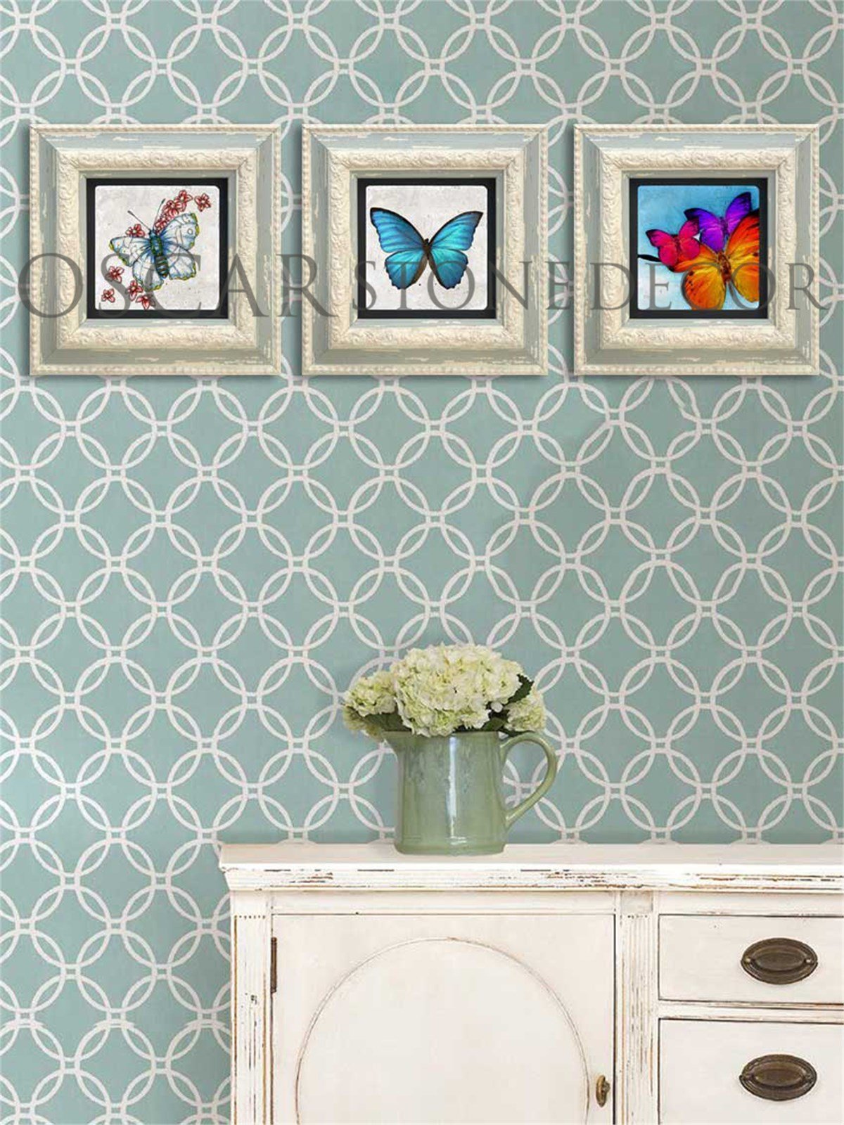 OSCAR STONE DECOR 3'lü ÇERÇEVELİ DOĞALTAŞ DUVAR DEKORU / 3CDD-10-001 (WALL DECOR)