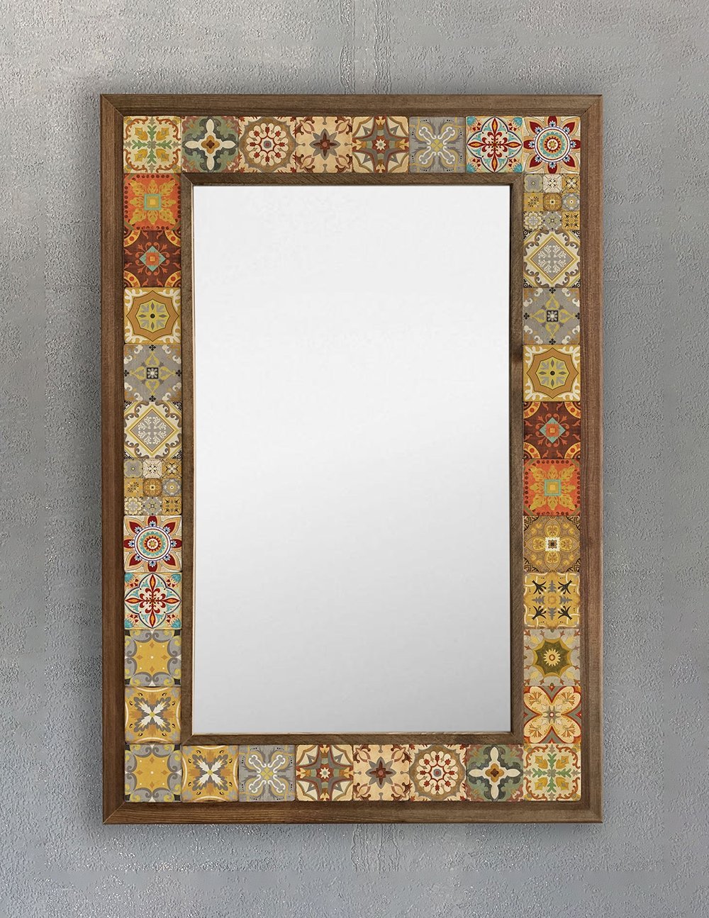 OSCAR STONE DECOR ÇERÇEVELİ MOZAİK DOĞALTAŞ AYNA / AYN4060-009