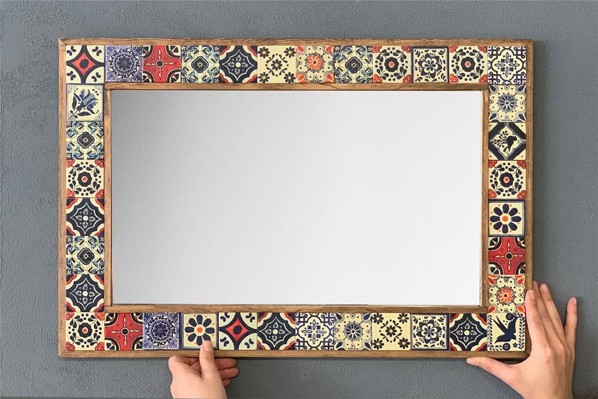 OSCAR STONE DECOR ÇERÇEVELİ MOZAİK DOĞALTAŞ AYNA / AYN4060-029