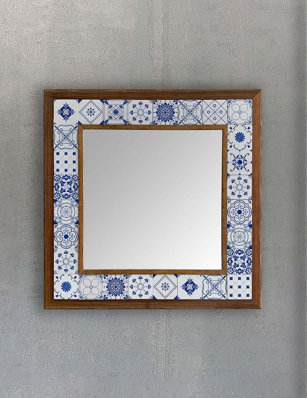 OSCAR STONE DECOR ÇERÇEVELİ MOZAİK DOĞALTAŞ AYNA / AYN4040-062