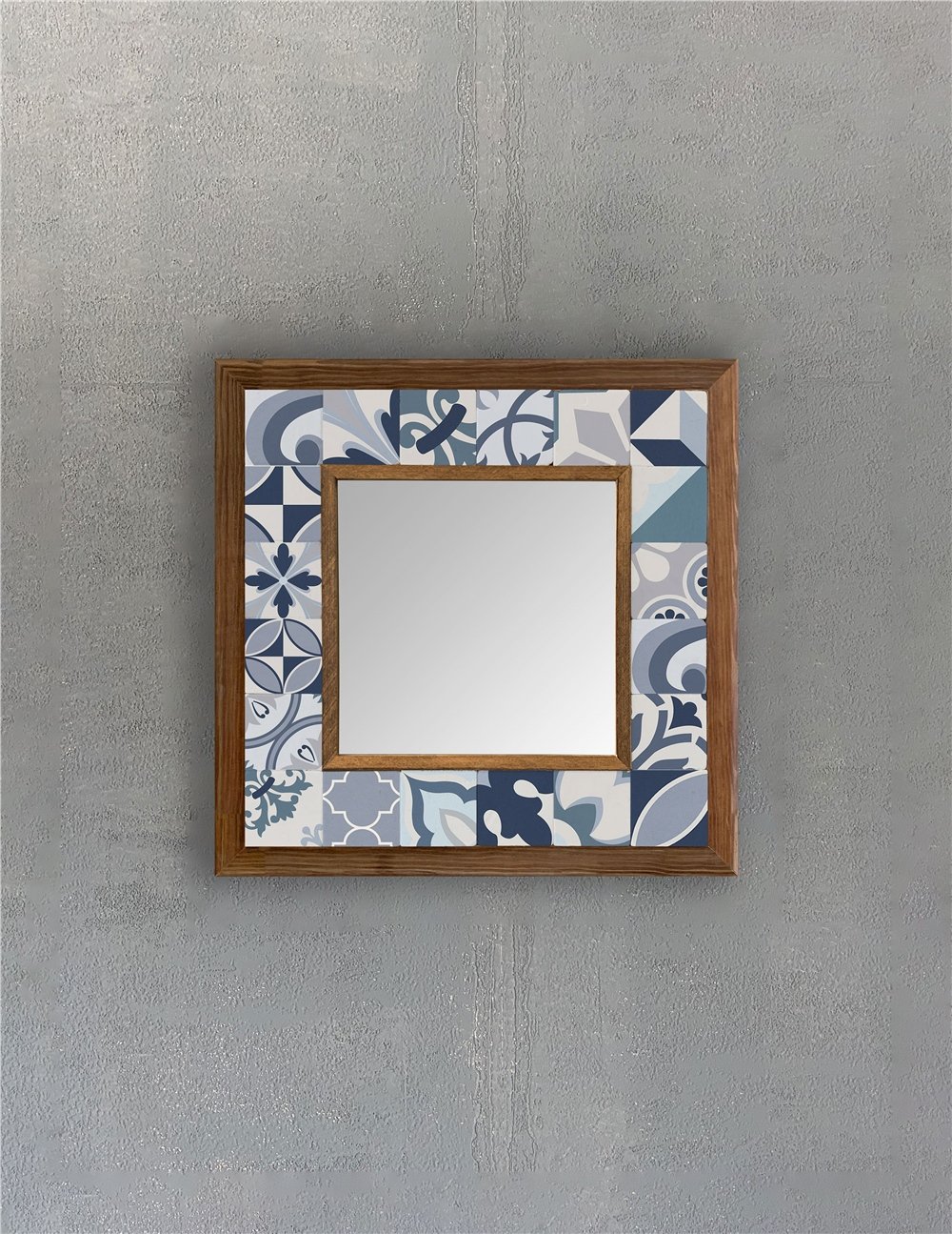OSCAR STONE DECOR ÇERÇEVELİ MOZAİK DOĞALTAŞ AYNA / AYN3030-113