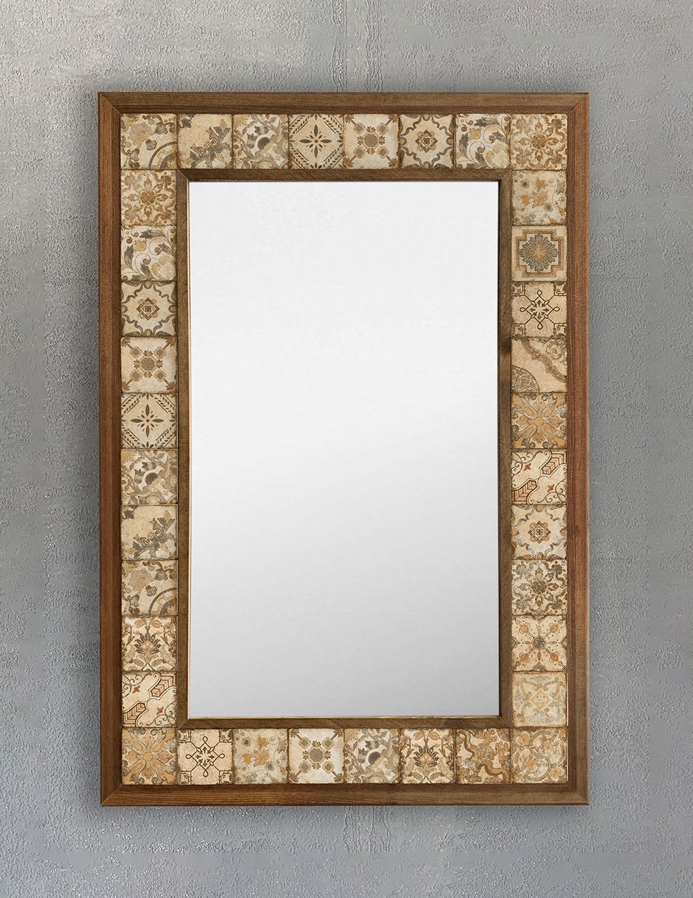 OSCAR STONE DECOR ÇERÇEVELİ MOZAİK DOĞALTAŞ AYNA / AYN4060-075