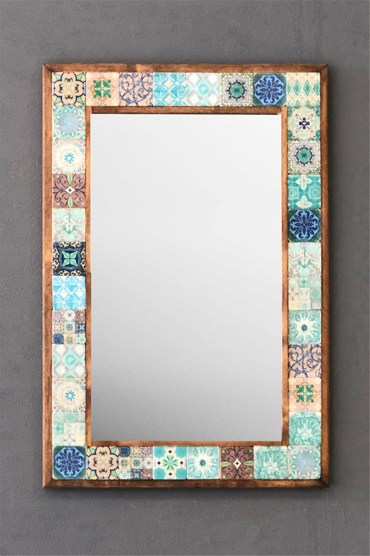 OSCAR STONE DECOR ÇERÇEVELİ MOZAİK DOĞALTAŞ AYNA / AYN4060-041