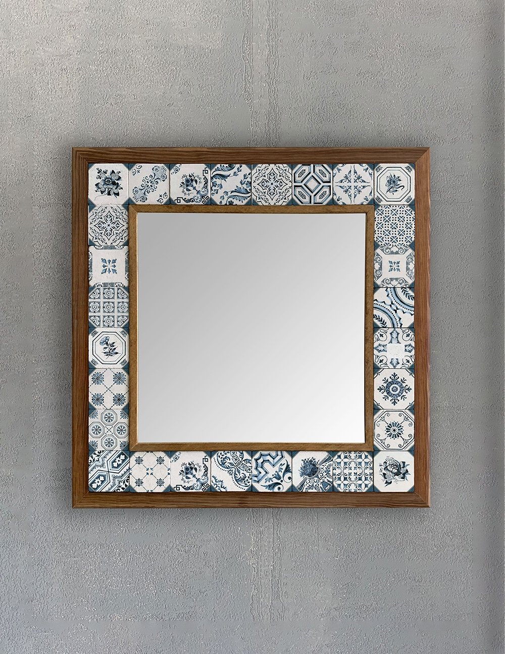 OSCAR STONE DECOR ÇERÇEVELİ MOZAİK DOĞALTAŞ AYNA / AYN4040-098