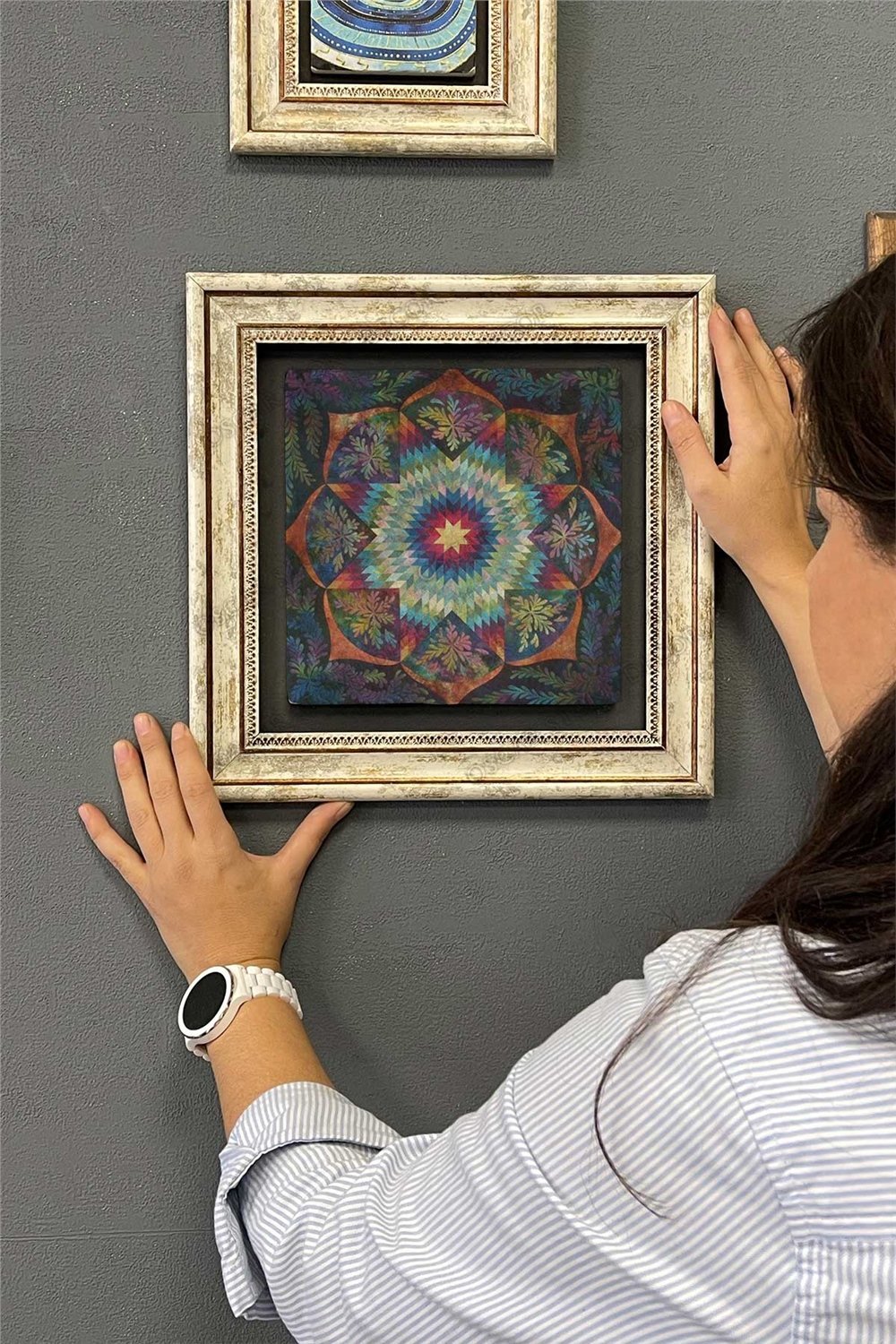Oscar Stone Decor Çerçeveli Tablo Taş Duvar Dekoru 30 X 30 Cm Eskitme Tablo