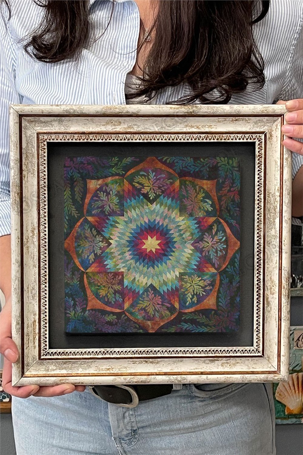 Oscar Stone Decor Çerçeveli Tablo Taş Duvar Dekoru 30 X 30 Cm Eskitme Tablo